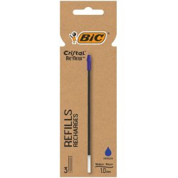 BIC Cristal Re'New Moyen Bleu 3 pièce(s)