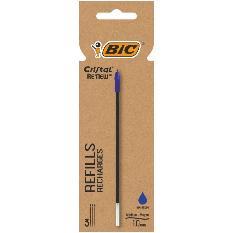 BIC Cristal Re'New Medium Blue 3 pc(s)