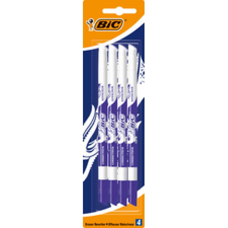BIC Effaceur, effacer & corriger, avec 2 pointes, pack de 4
