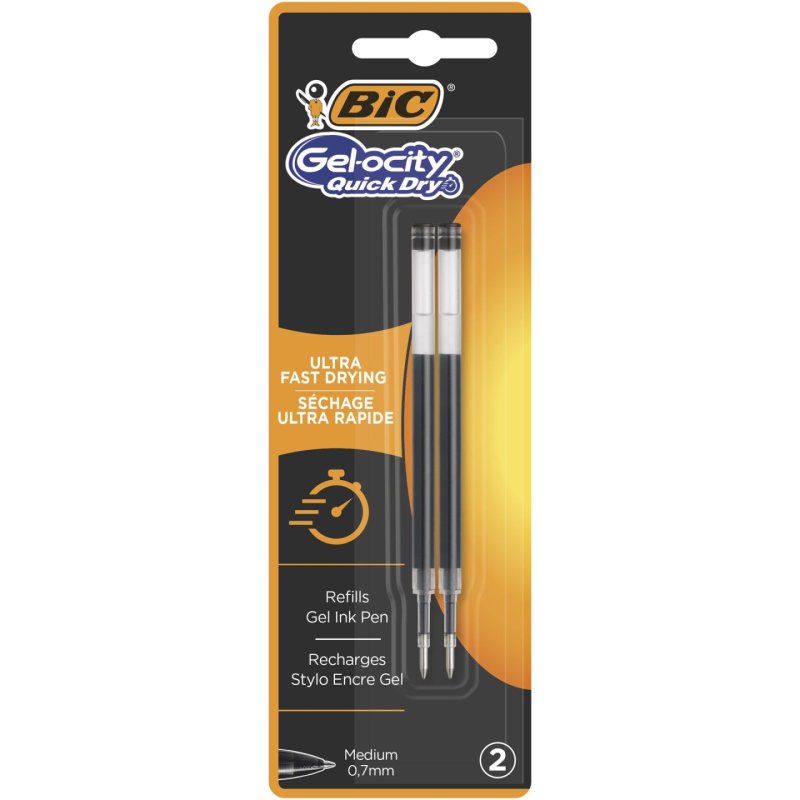 BIC Recharge pour stylo Intensity Quick Dry, S, noir