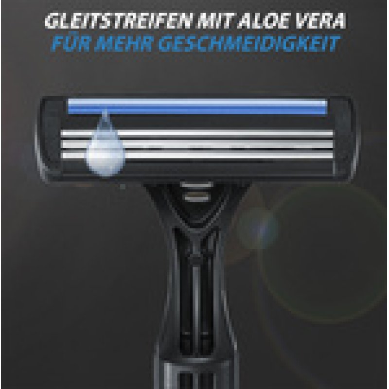 BIC Rasoir jetable 3 Action, pour hommes, pack de 4