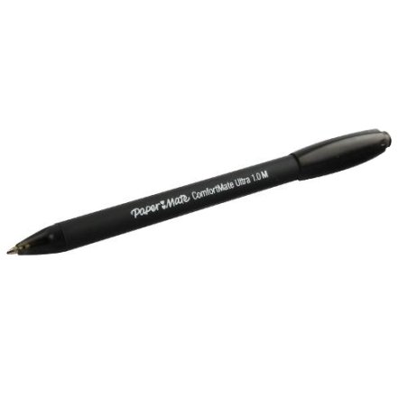 Papermate ComfortMate Ultra Black Clip-on retractable ballpoint pen 4 pc(s)