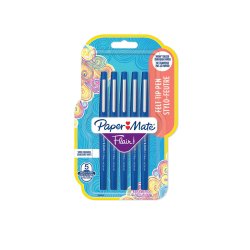 Papermate Flair stylo-feutre Moyen Bleu 5 pièce(s)
