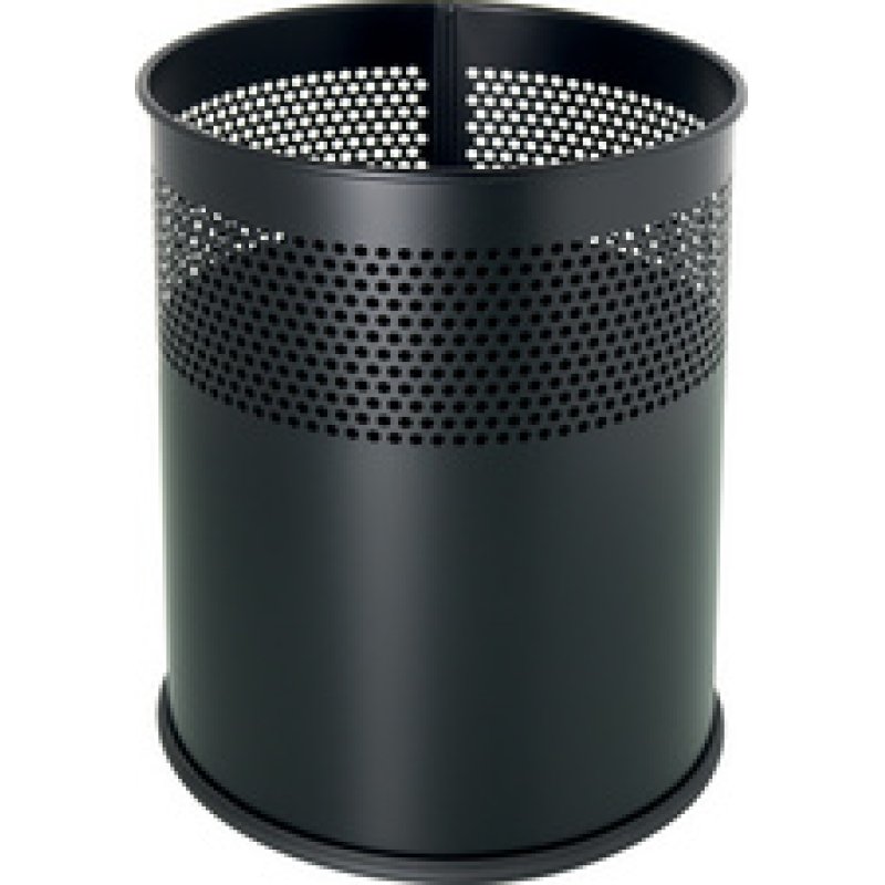helit Corbeille à papier en acier "the dot", 15 L, argent