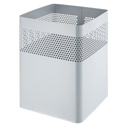 Helit H2515987 poubelle 18 L Coin Acier Gris