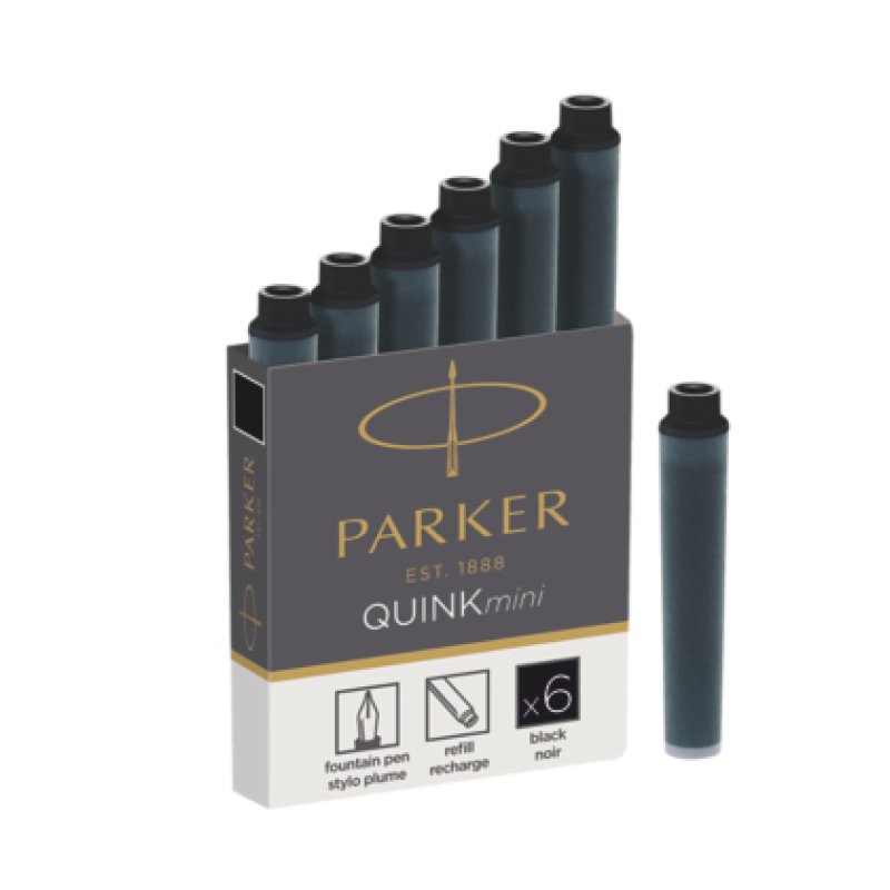 PARKER Cartouches d'encre Mini QUINK, permanent, noir