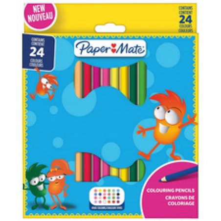 Paper:Mate Crayons de couleur Kids Colouring, blister de 12