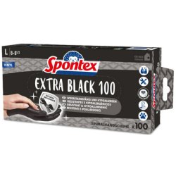 Spontex Gants en vinyle Extra Black, taille: M, noir