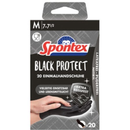 Spontex Gant en nitrile Black Protect, taille: M, noir