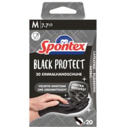 Spontex Gant en nitrile Black Protect, taille: L, noir