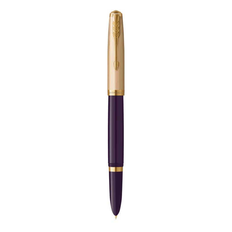 PARKER Stylo plume Parker 51 Prune 18K G.C., plume: F