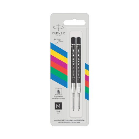 Parker Quinkflow Medium Black 2 pc(s)
