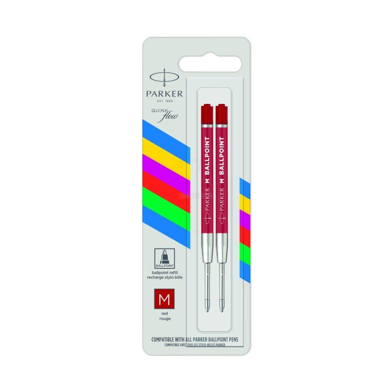 Parker 2166545 recharge pour stylos Moyen Rouge 2 pièce(s)