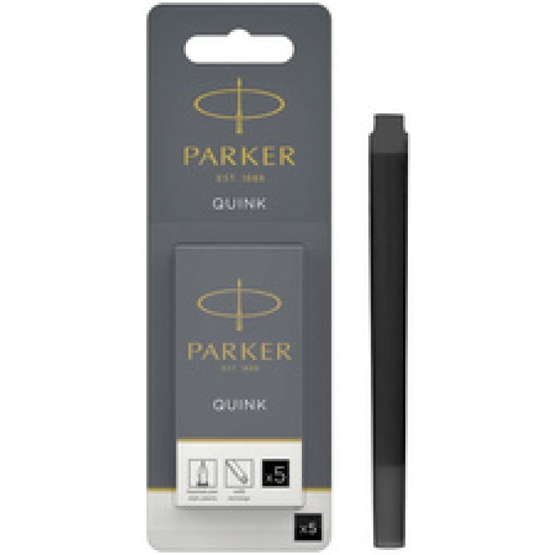 PARKER Cartouche d'encre longue QUINK, en blister, bleu