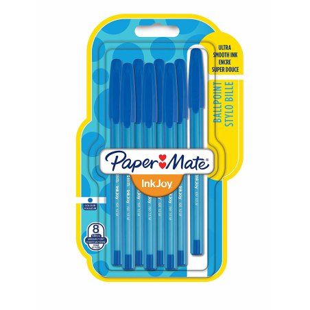 Papermate InkJoy 100 ST Bleu Stylo à bille Moyen 8 pièce(s)