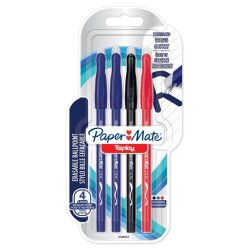 Papermate Replay Black, Blue, Red Stick ballpoint pen Medium 4 pc(s)