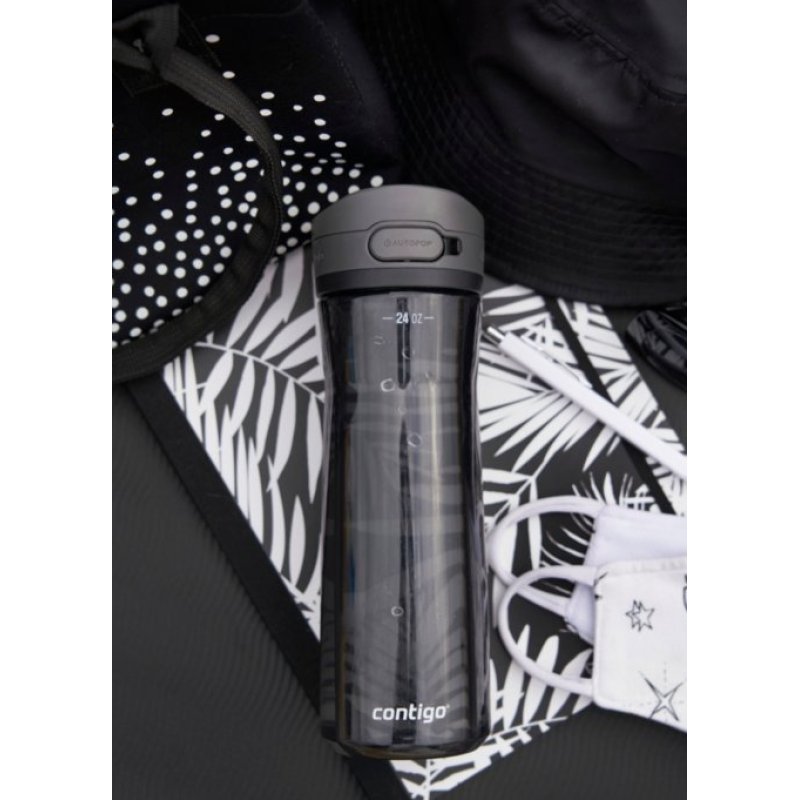 CONTIGO Jackson 2.0 Vélo, Utilisation quotidienne, Fitness, Randonnée, Sports 720 ml Tritan Noir