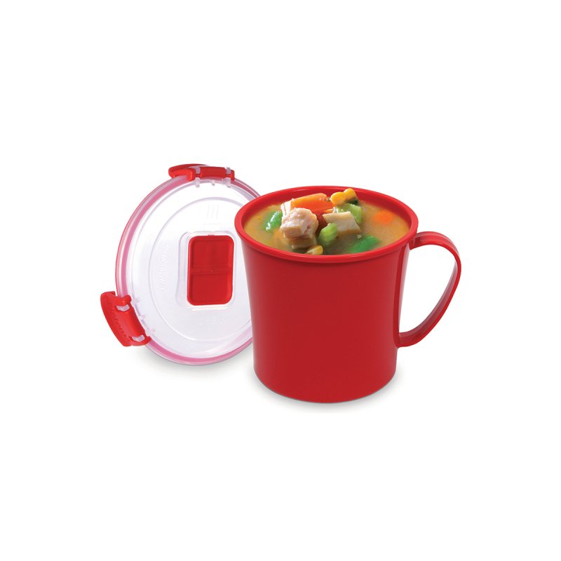 Sistema Boîte pour micro-ondes MEDIUM SOUP MUG, 650ml, rouge