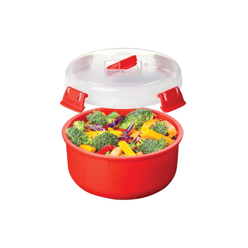 Sistema Boîte pour micro-ondes ROUND, 915 ml, rouge