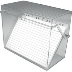 helit Petite boîte à fiches "the index" transparent