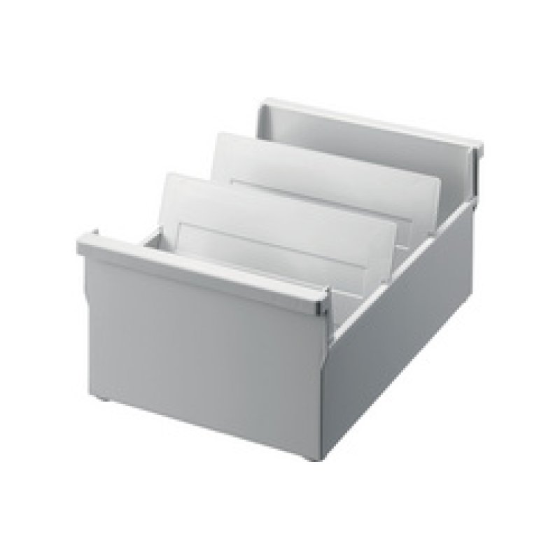 helit Bac à fiches "the admin" A5 paysage, gris lumière