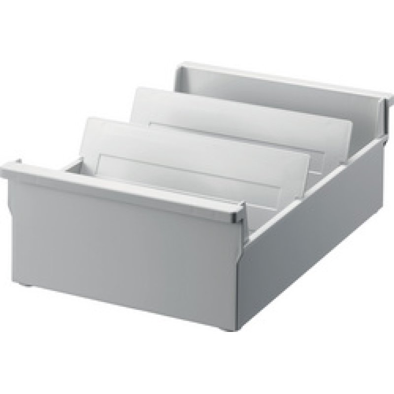 helit Bac à fiches "the admin" A6 paysage, gris lumière