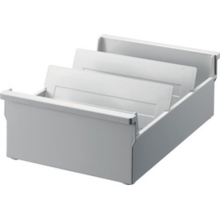 helit Bac à fiches "the admin" A6 paysage, gris lumière