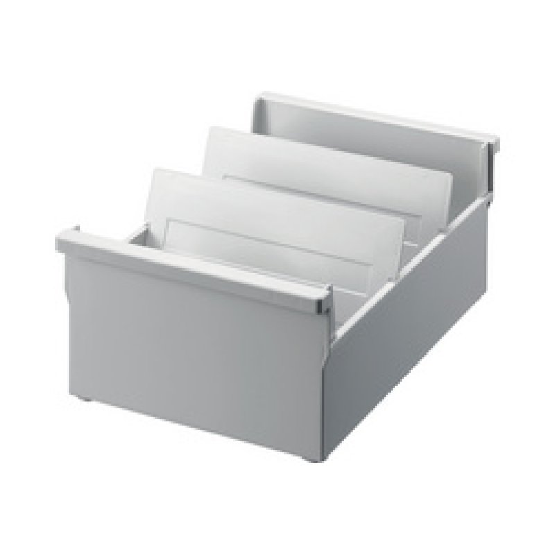 helit Bac à fiches "the admin" A6 paysage, gris lumière