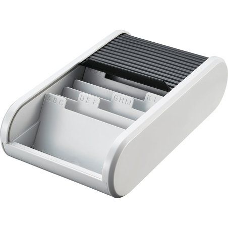 Helit H6218098 business card holder Plastic Black, Grey