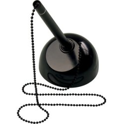 helit Porte-stylo "the heavy base", avec chaîne, noir