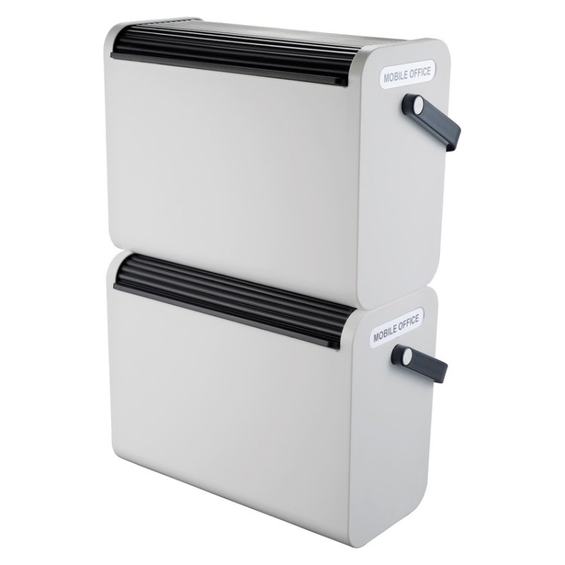 helit Boîte pour dossiers suspendus "the mobil box", gris