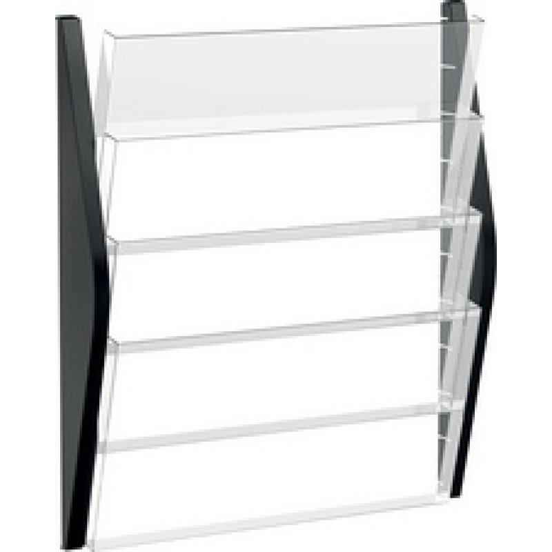 helit Porte-brochures mural "the arc", A3 paysage, argent