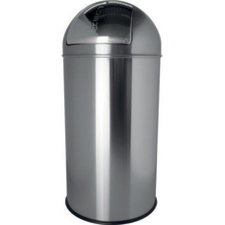 helit Poubelle en métal "the dome", 30 litres, noir