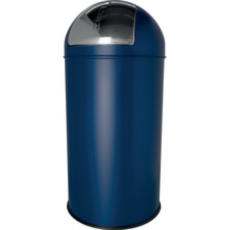 helit Poubelle en métal "the dome", 30 litres, noir