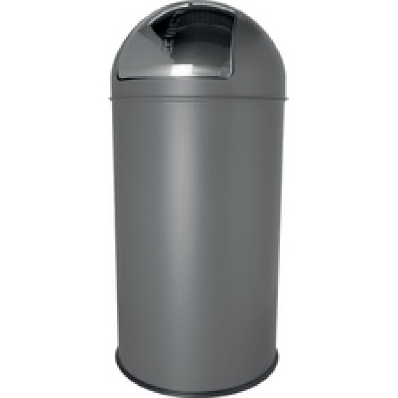 helit Poubelle en métal "the dome", 30 litres, noir