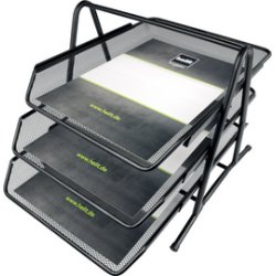 helit Set de corbeilles à courrier "the bridge network" noir