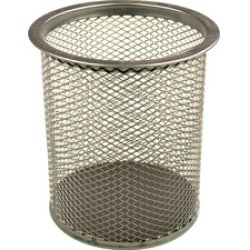 helit Pot à crayons "the round network", argent