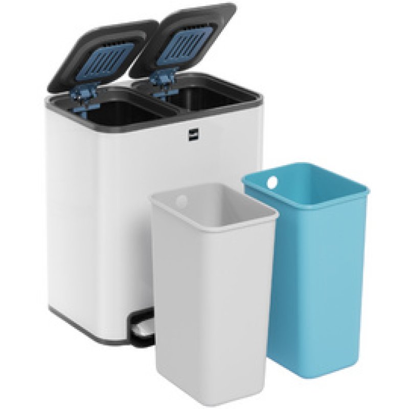 helit Poubelle de tri sélectif "the classy", 2 x 12 litres