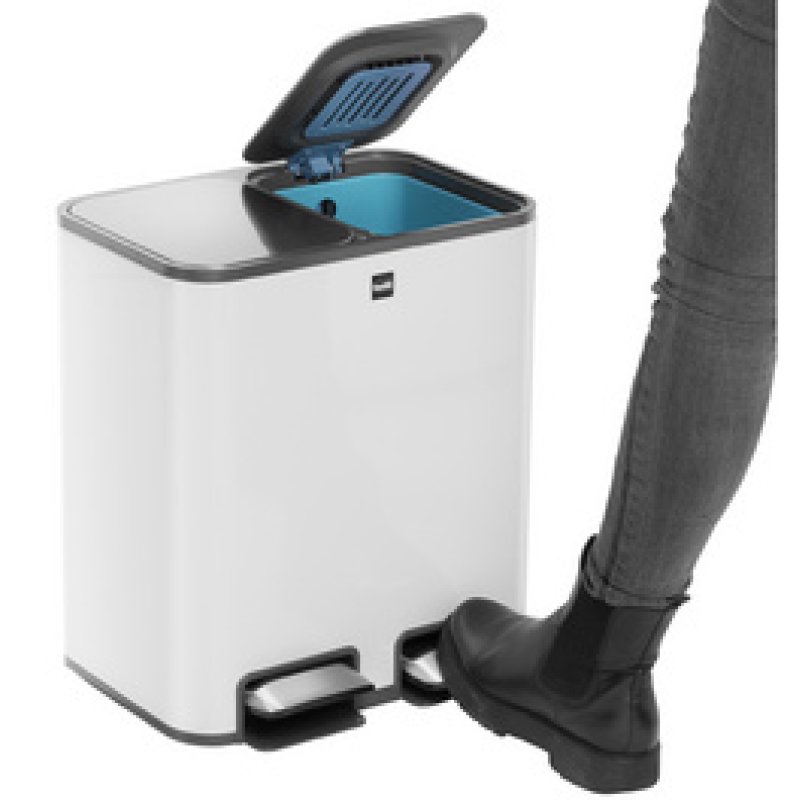 helit Poubelle de tri sélectif "the classy", 2 x 12 litres