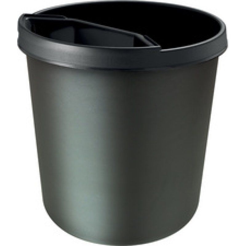 helit Corbeille à papier "the firefighter", 12 L, noir