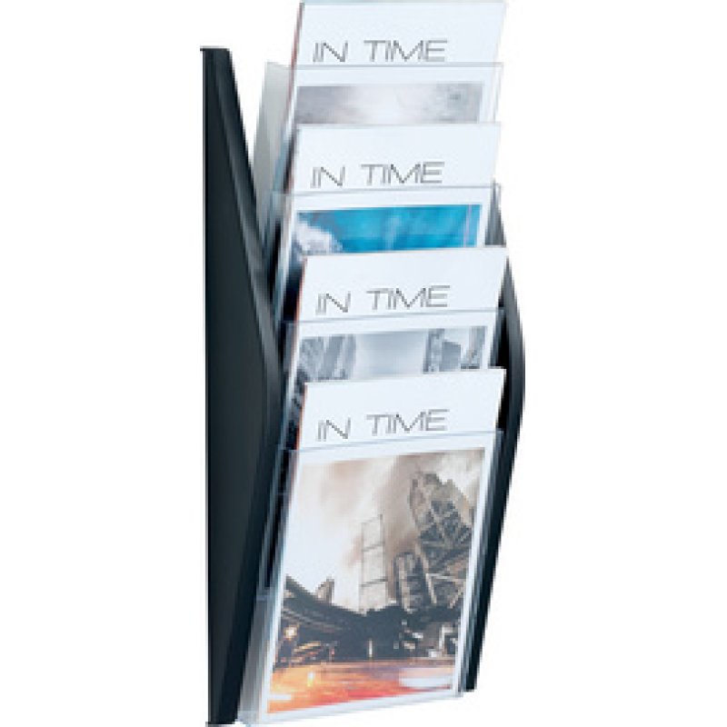 helit Porte-brochures mural "the arc", A4 portrait, argent