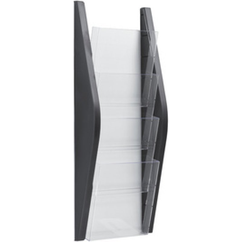 helit Porte-brochures mural "the arc", A5 portrait, argent