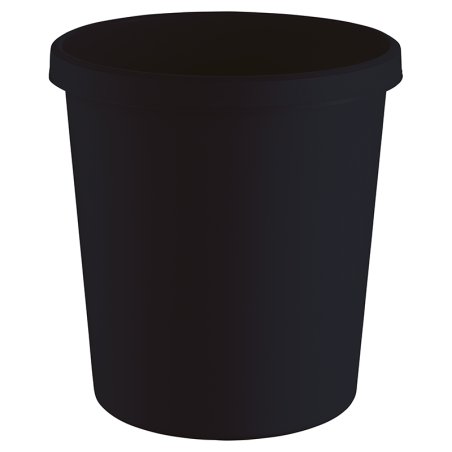 Helit H6405895 waste container Round Plastic Black