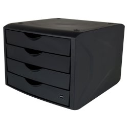 Helit H6429595 bac de rangement de bureau Plâtre Noir