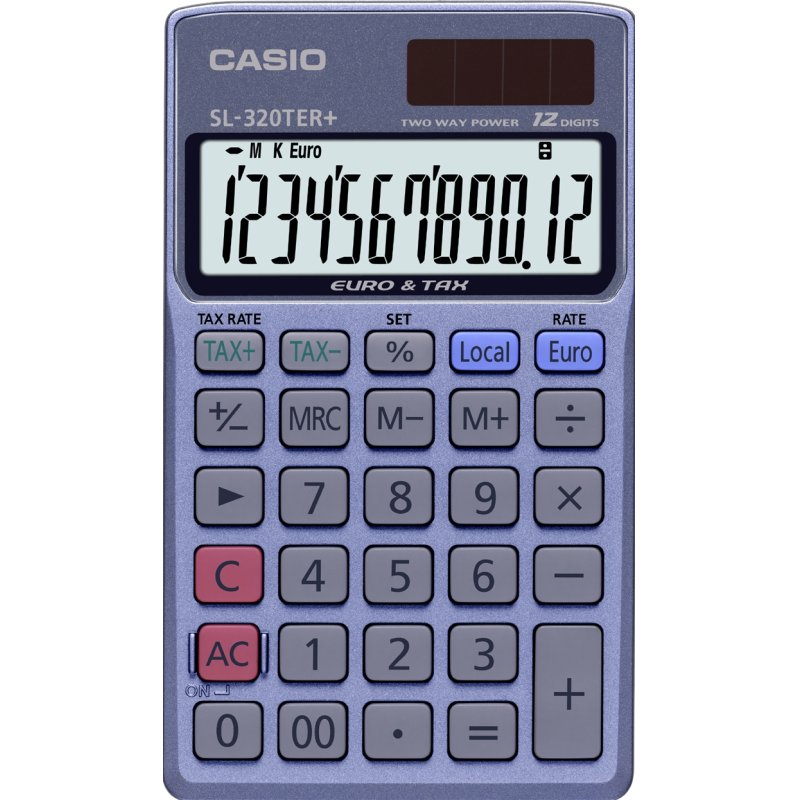 CASIO calculatrice SL-320 TER Plus, alimentation solaire/