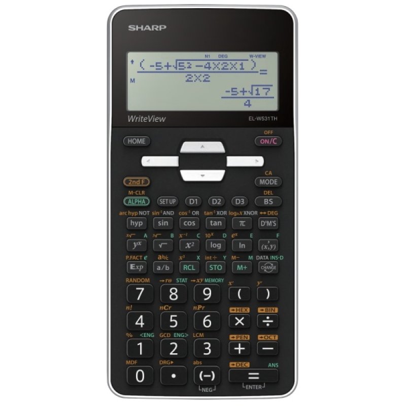 Sharp EL-W531TH calculatrice Poche Calculatrice à écran Noir, Gris
