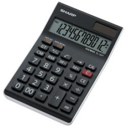 SHARP Calculatrice table EL-124 TWH, fonctionnement solaire/