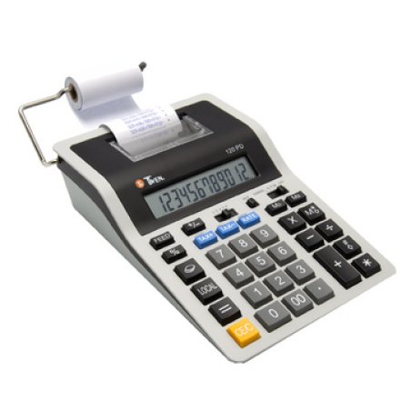 TWEN Calculatrice imprimante 120 PD, gris / noir