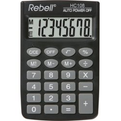 Rebell Calculatrice de poche HC 108, noir