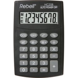 Rebell Calculatrice de poche HC 208, noir